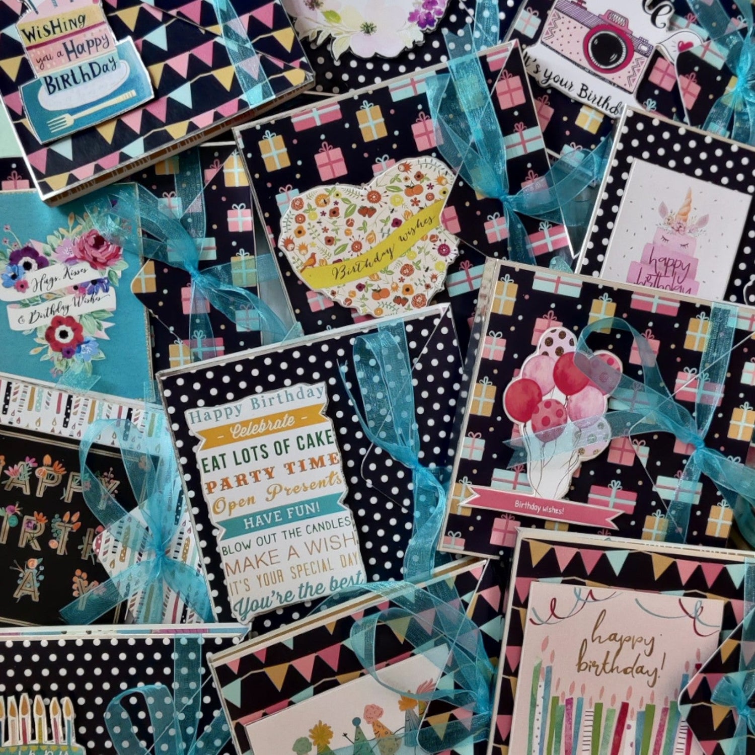Personalized Birthday Envelope Scrapbook Card – Handmade Memory Book with 25 Photos
