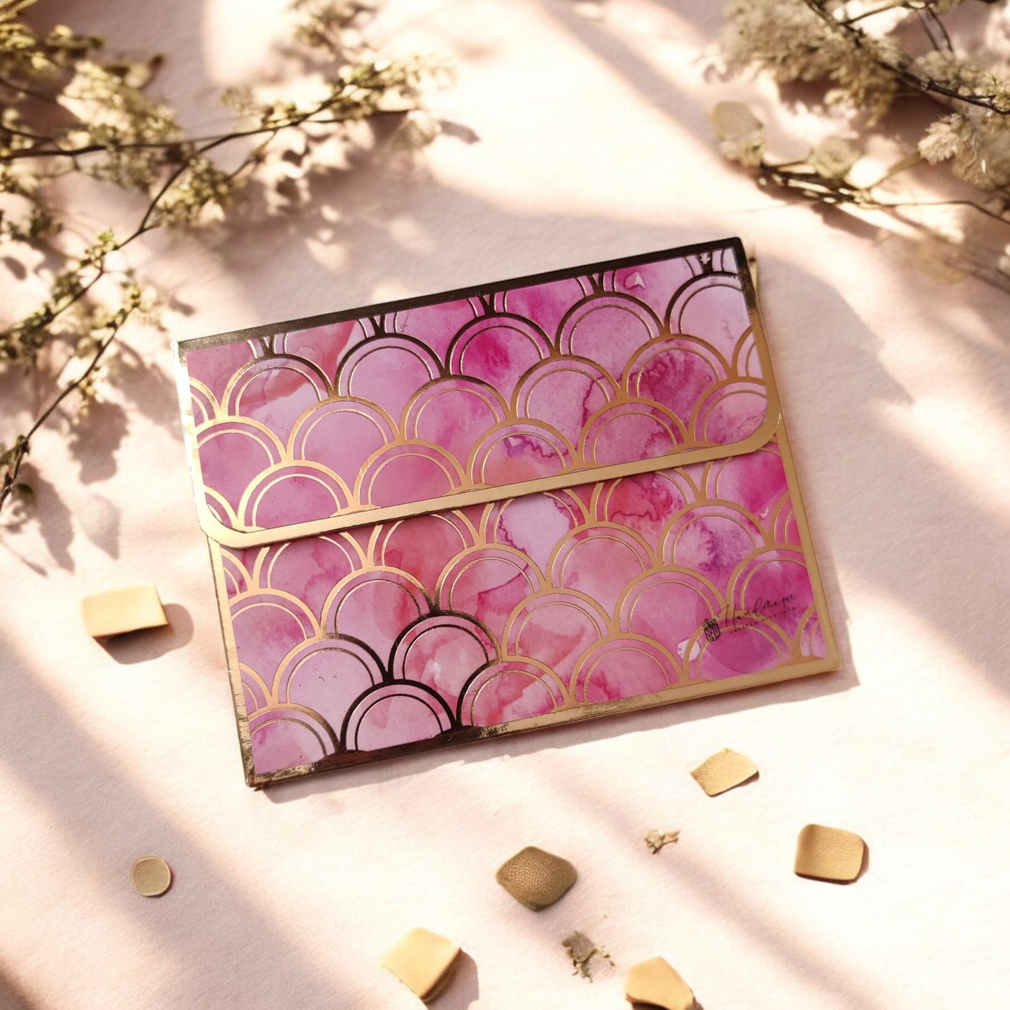 Blush Waves- Petite Luxe Magnetic Shagun Envelope (Limited Edition)