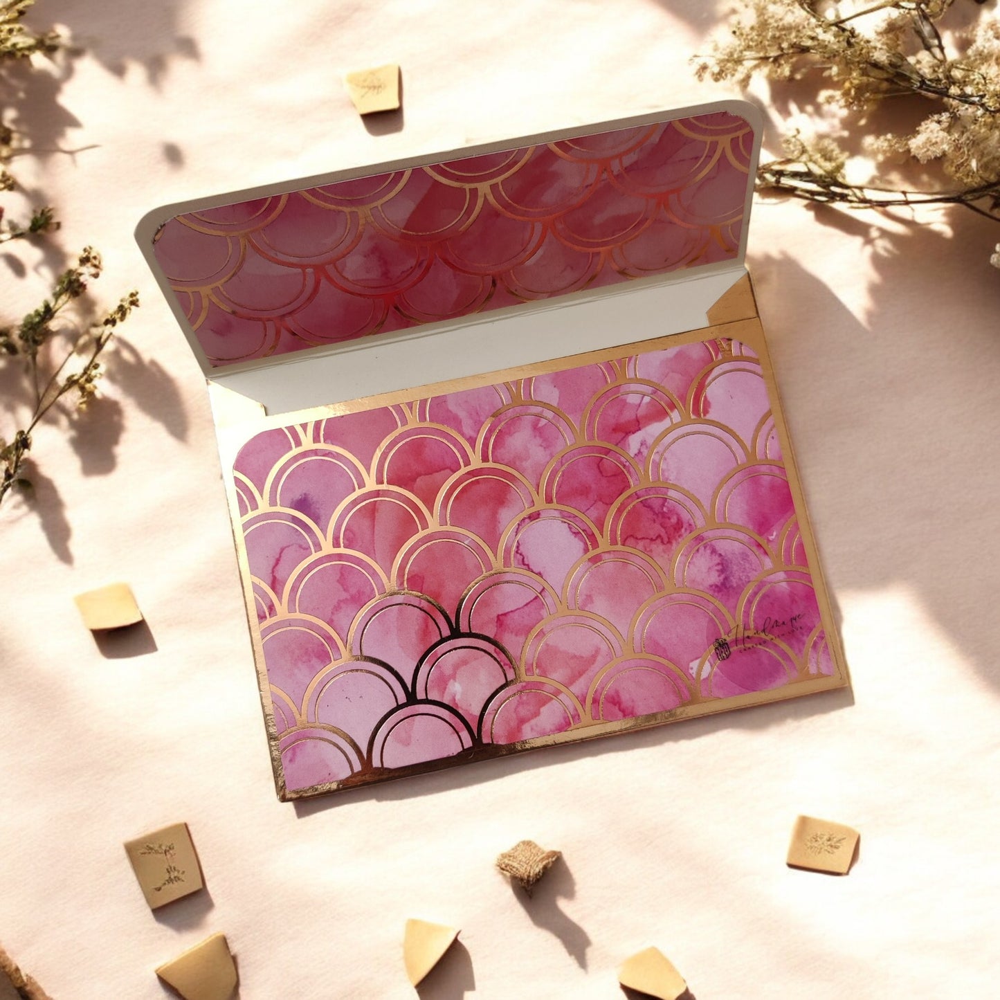 Blush Waves- Petite Luxe Magnetic Shagun Envelope (Limited Edition)