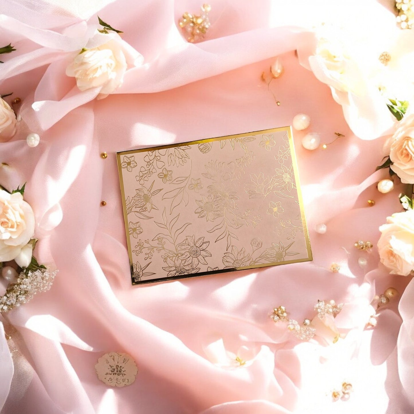 Blush Blossom- Petite Luxe Magnetic Shagun Envelope