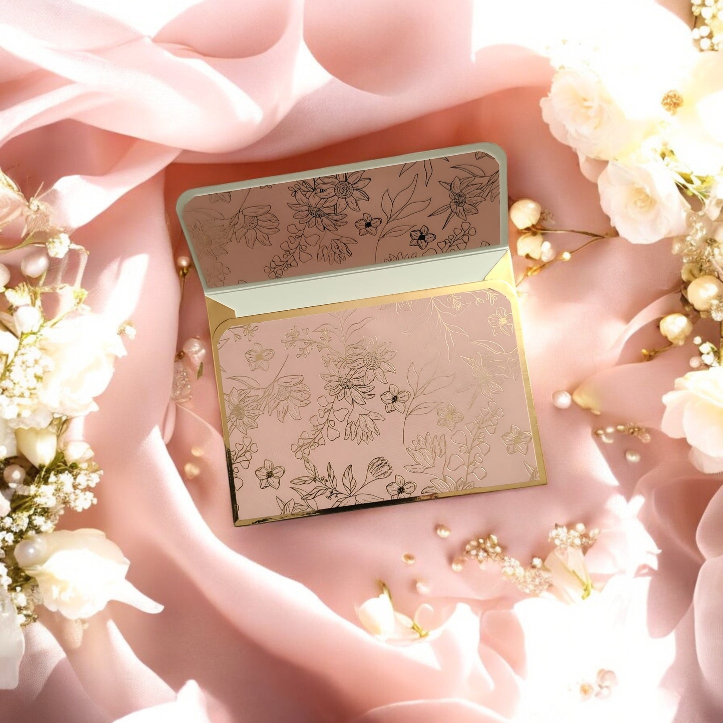 Blush Blossom- Petite Luxe Magnetic Shagun Envelope