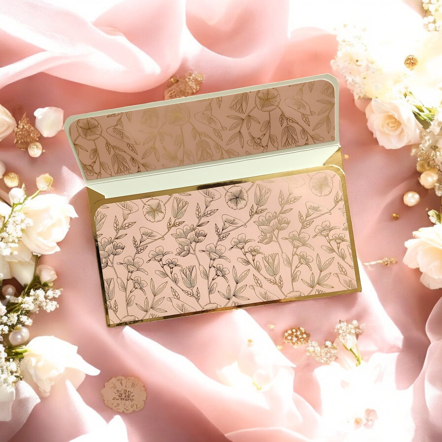Blush Garden- Classic Luxe Magnetic Shagun Envelope