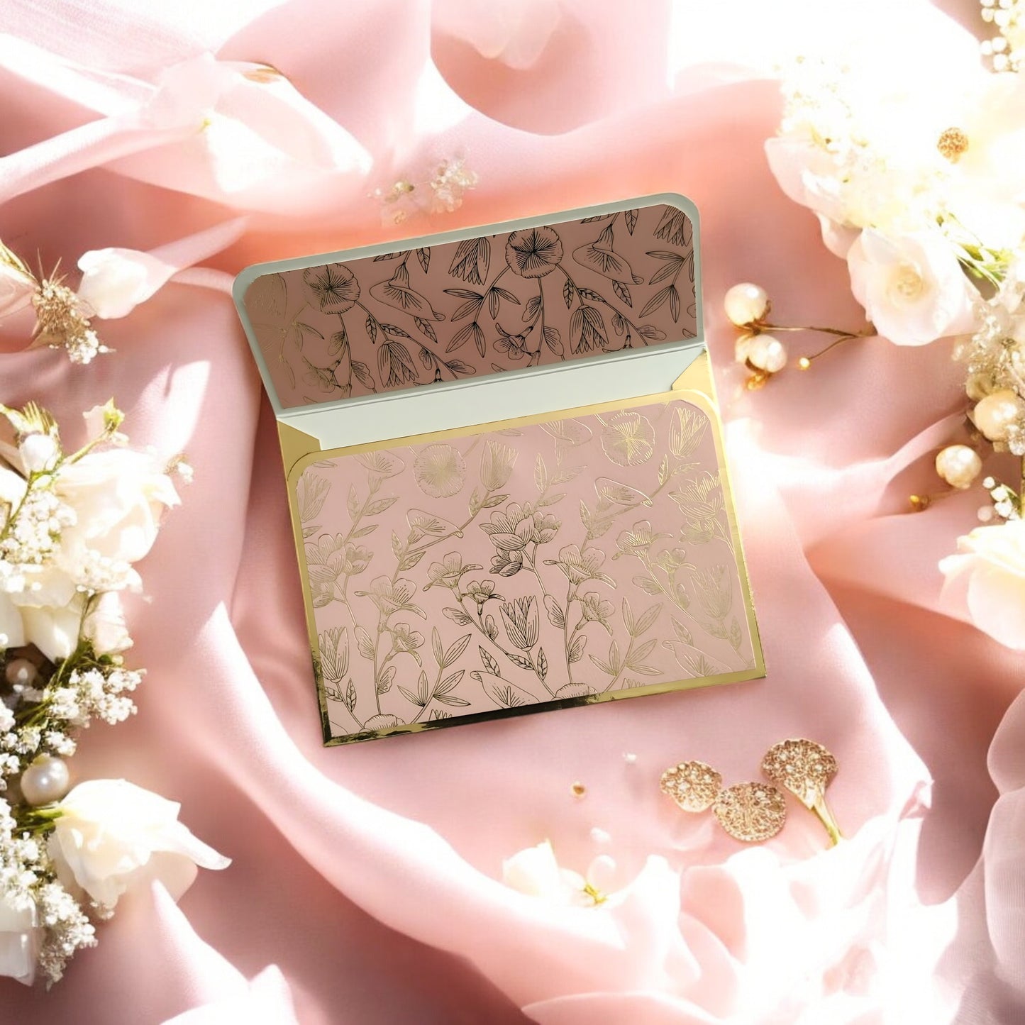 Blush Garden- Petite Luxe Magnetic Shagun Envelope