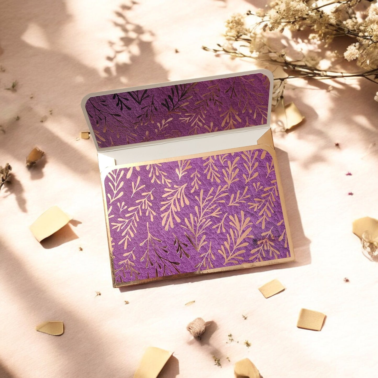 Fern Elegance- Petite Luxe Magnetic Shagun Envelope (Limited Edition)
