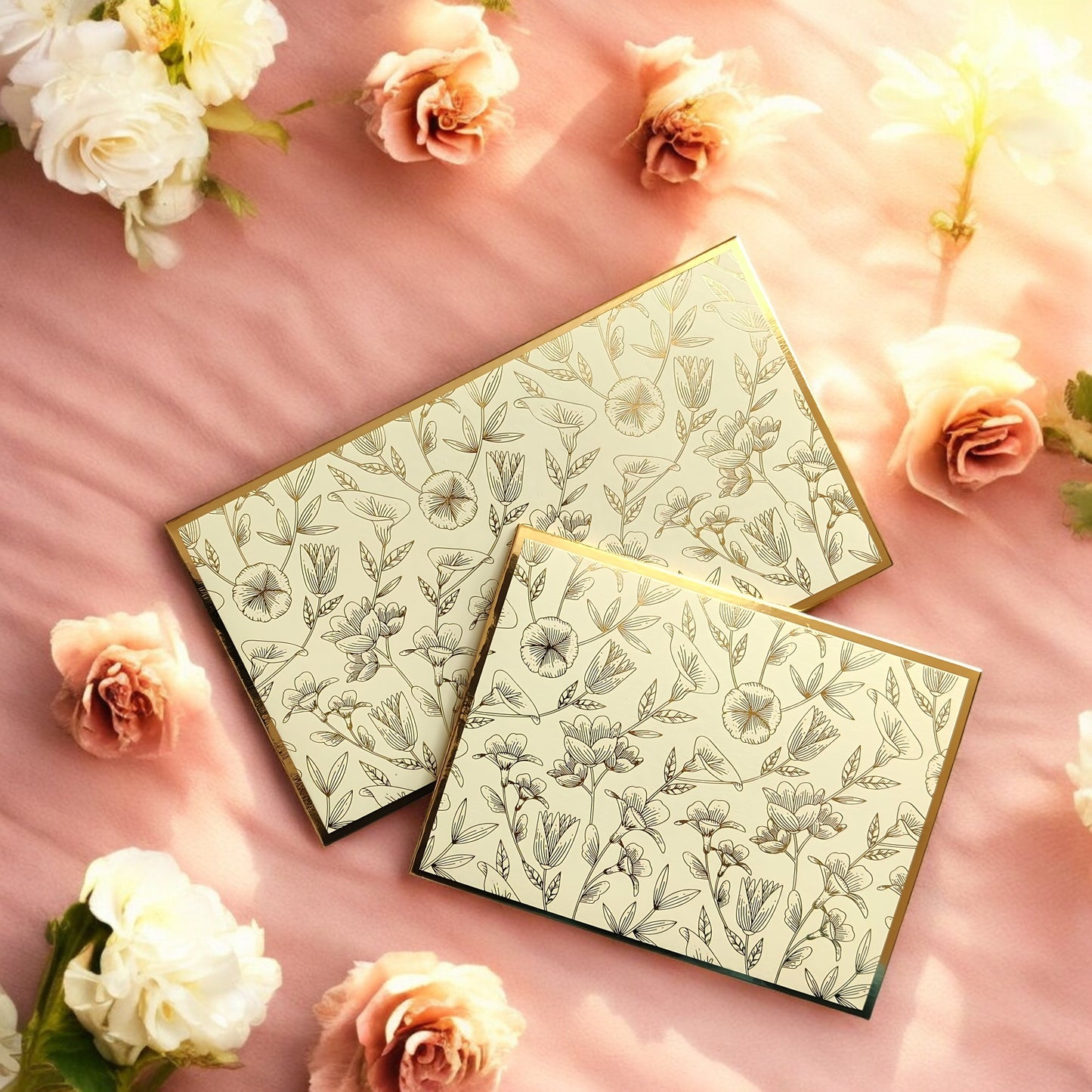 Floral Charm- Luxe Duo Magnetic Shagun Envelope Set
