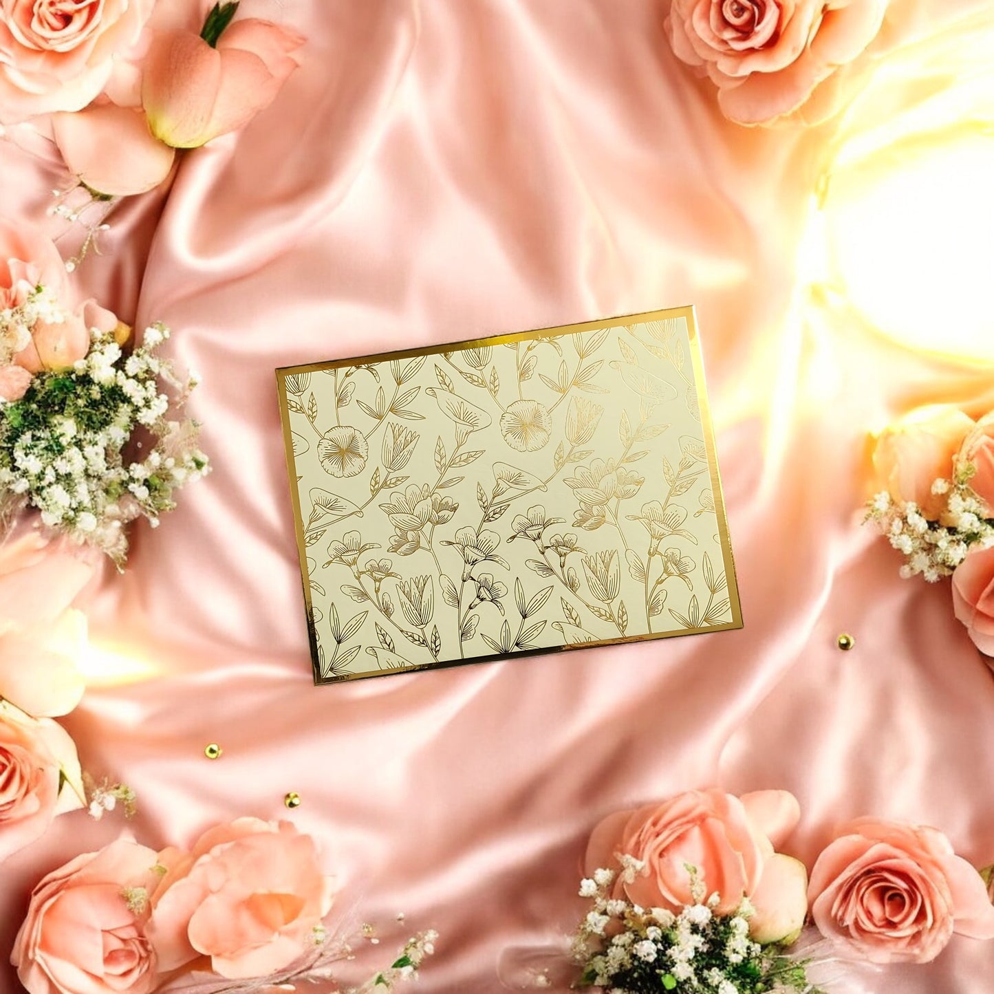 Floral Charm- Petite Luxe Magnetic Shagun Envelope