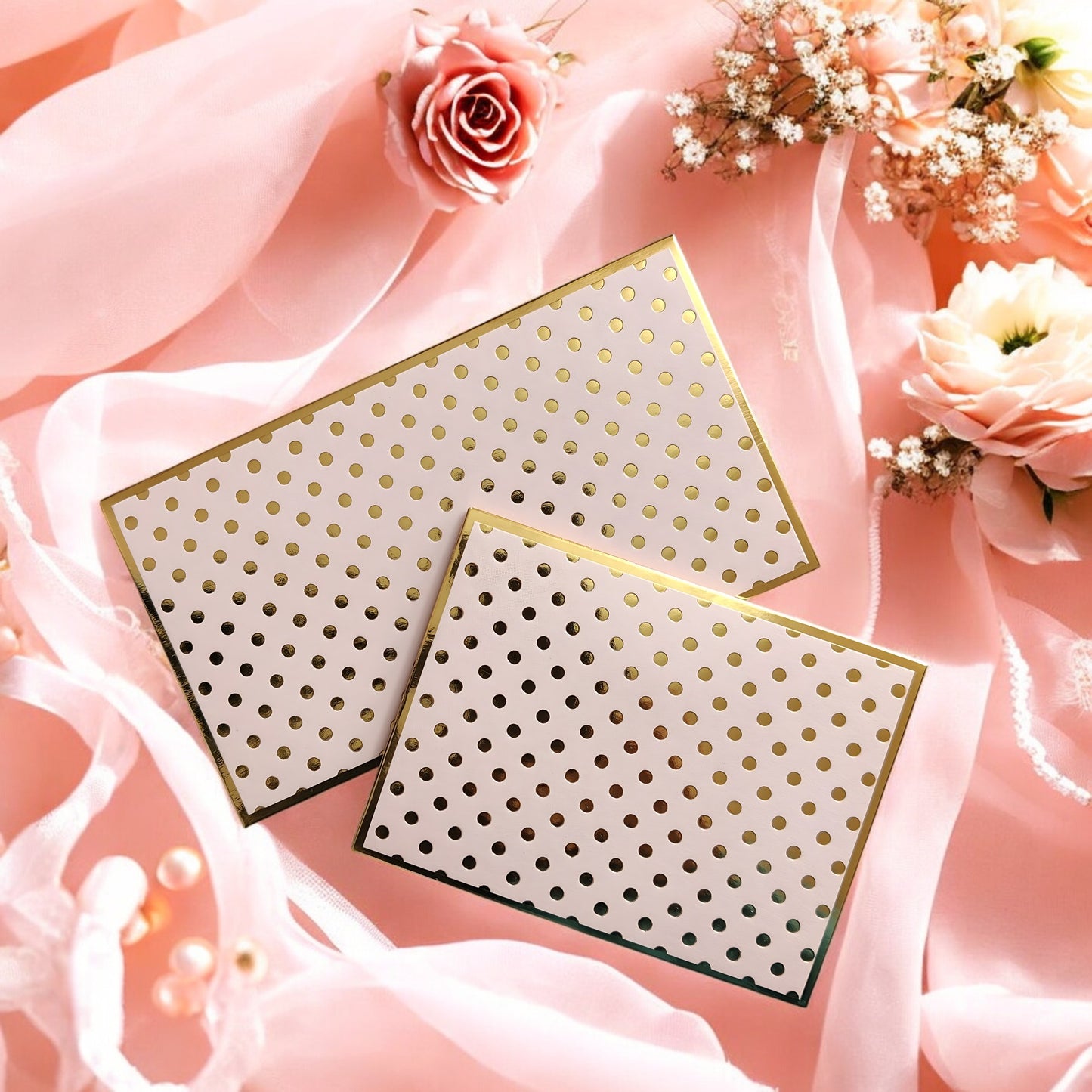 Gilded Dots- Luxe Duo Magnetic Shagun Envelope Set