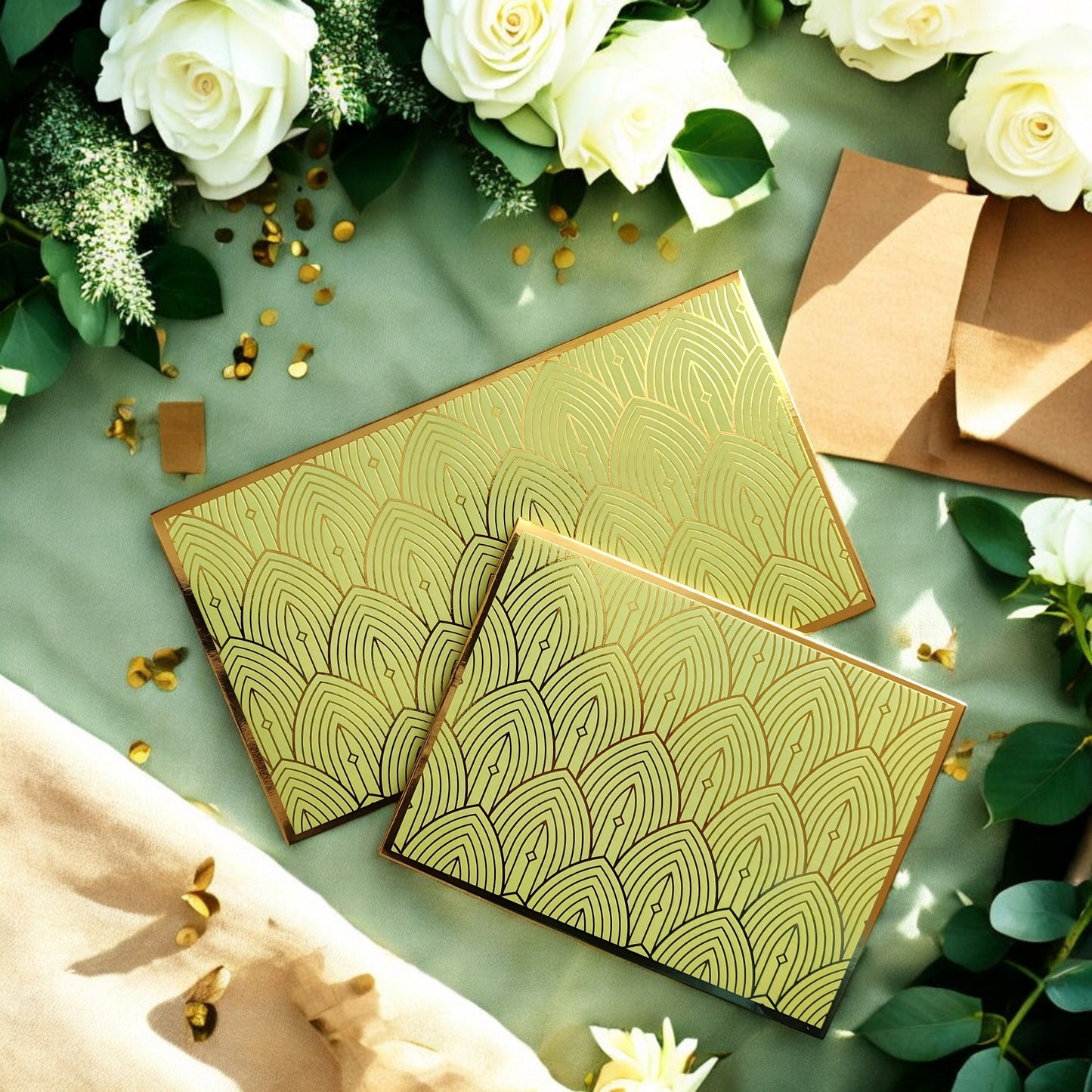Gilded Grace- Luxe Duo Magnetic Shagun Envelope Set