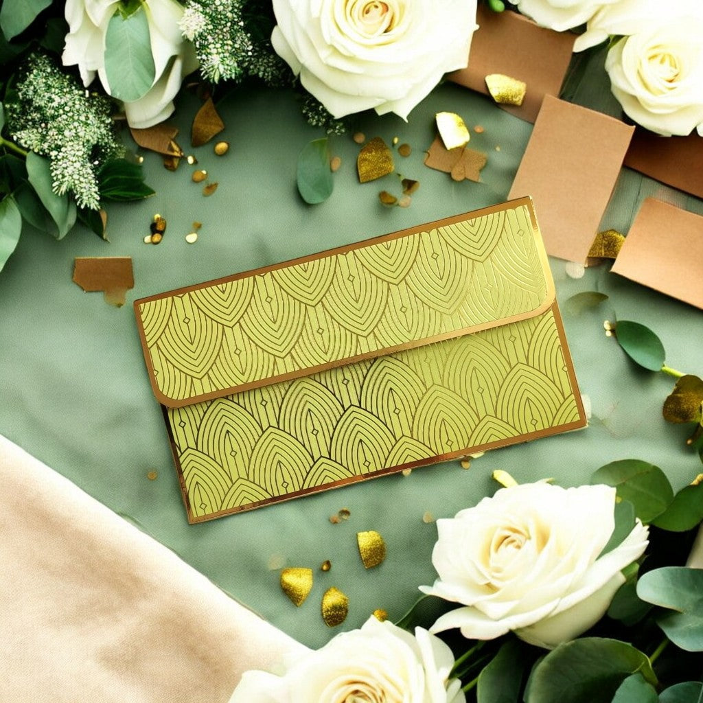 Gilded Grace- Classic Luxe Magnetic Shagun Envelope