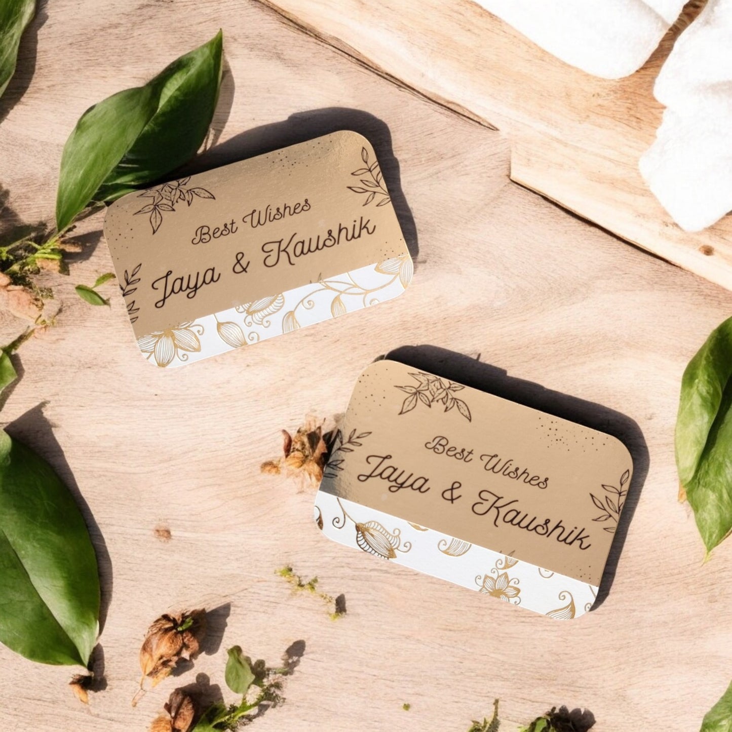 Golden Bloom- Classic Luxe Magnetic Shagun Envelope
