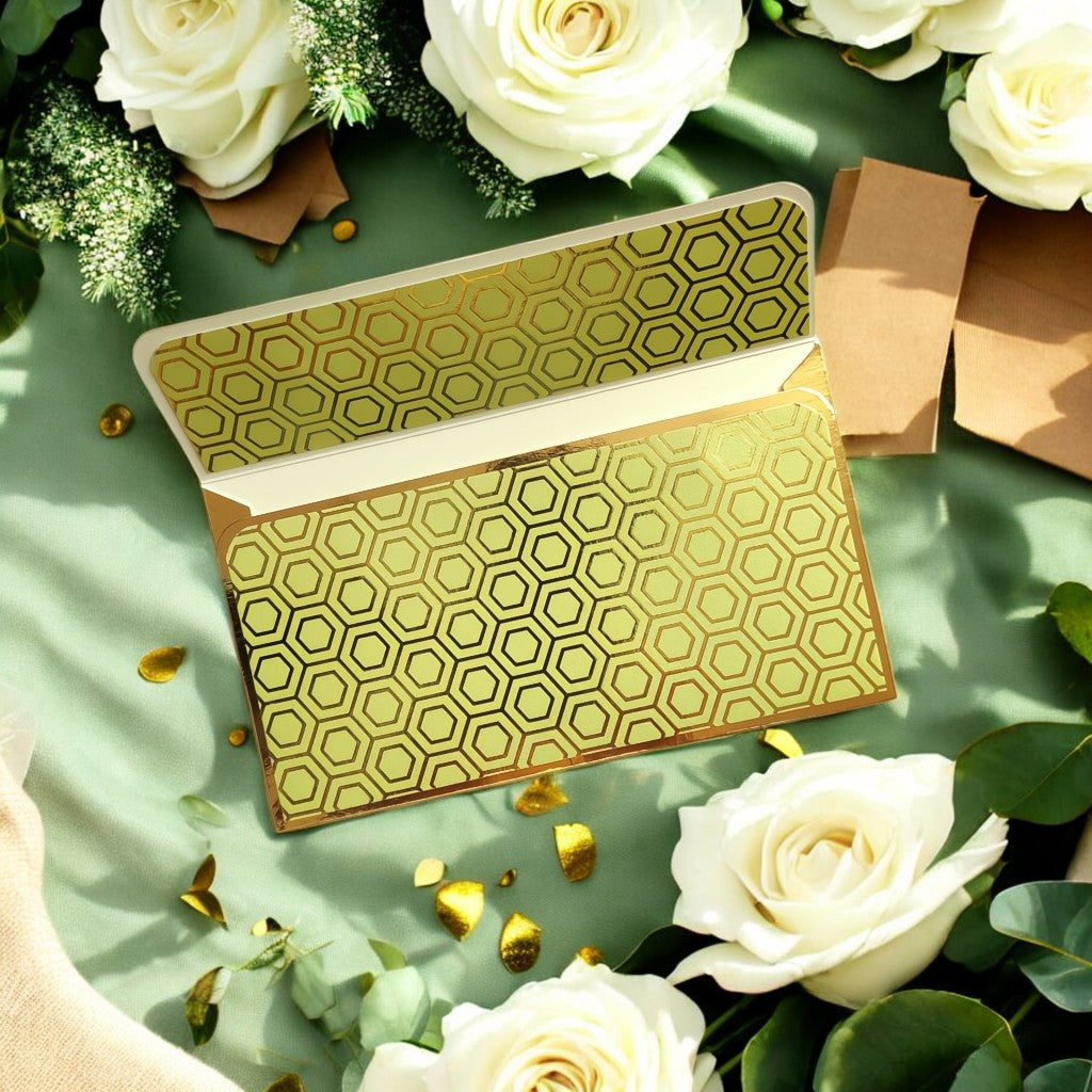 Golden Hive- Classic Luxe Magnetic Shagun Envelope