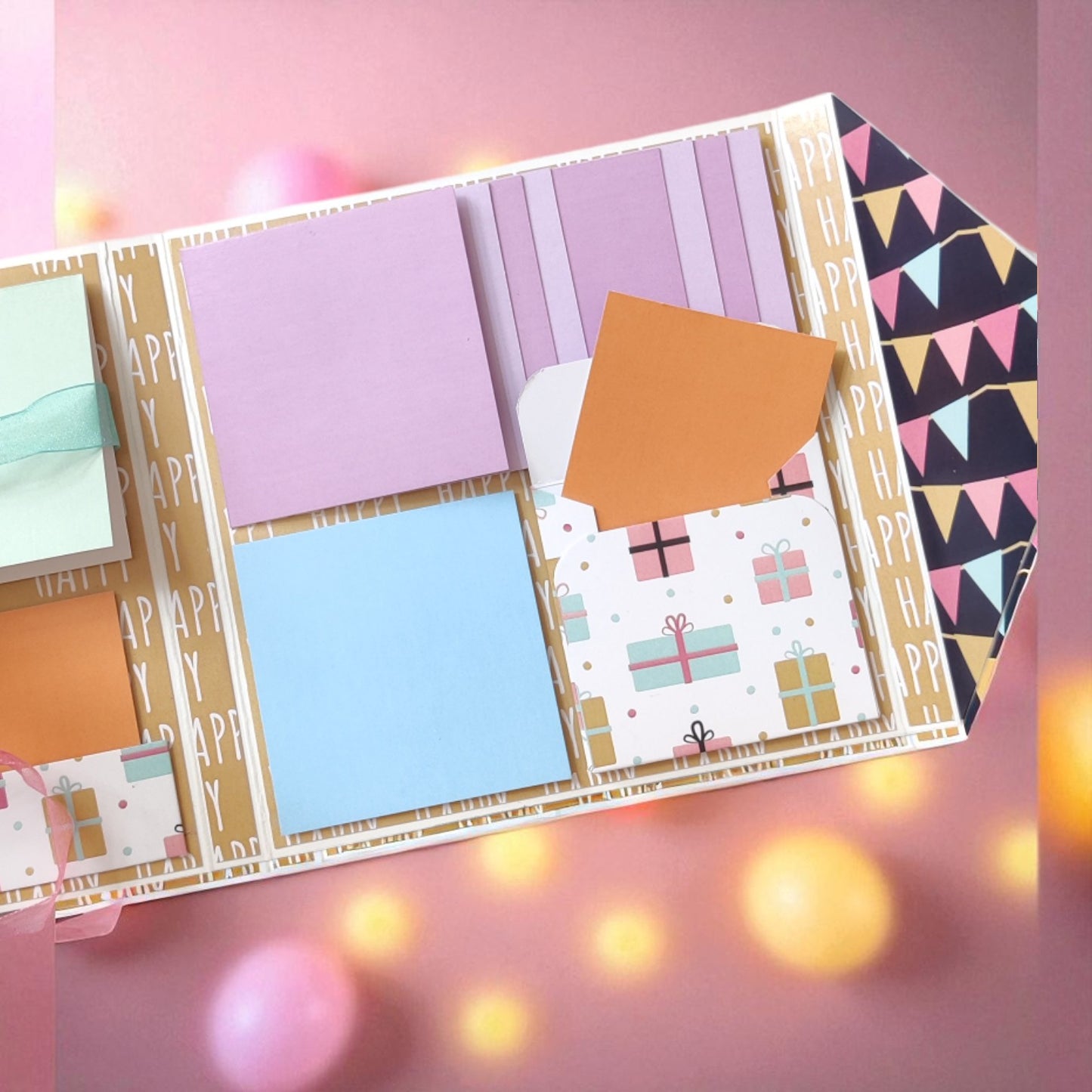 Personalized Birthday Envelope Scrapbook Card – Design 13