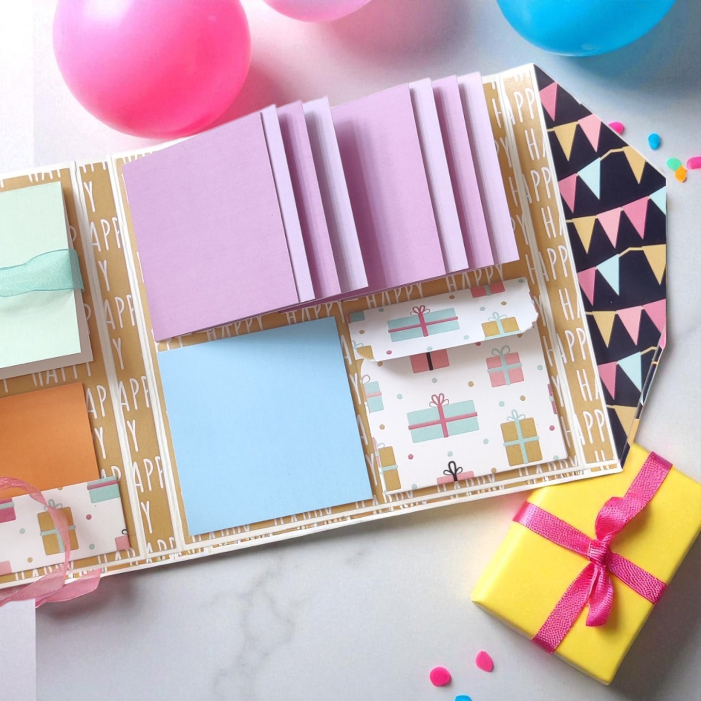 Personalized Birthday Envelope Scrapbook Card – Design 13