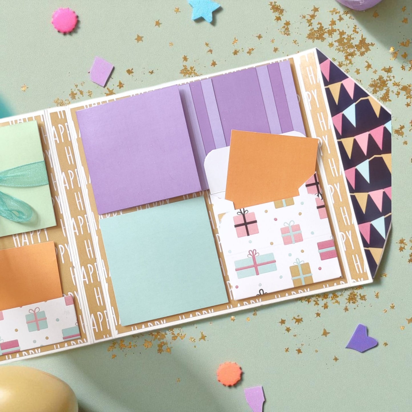 Personalized Birthday Envelope Scrapbook Card – Design 14