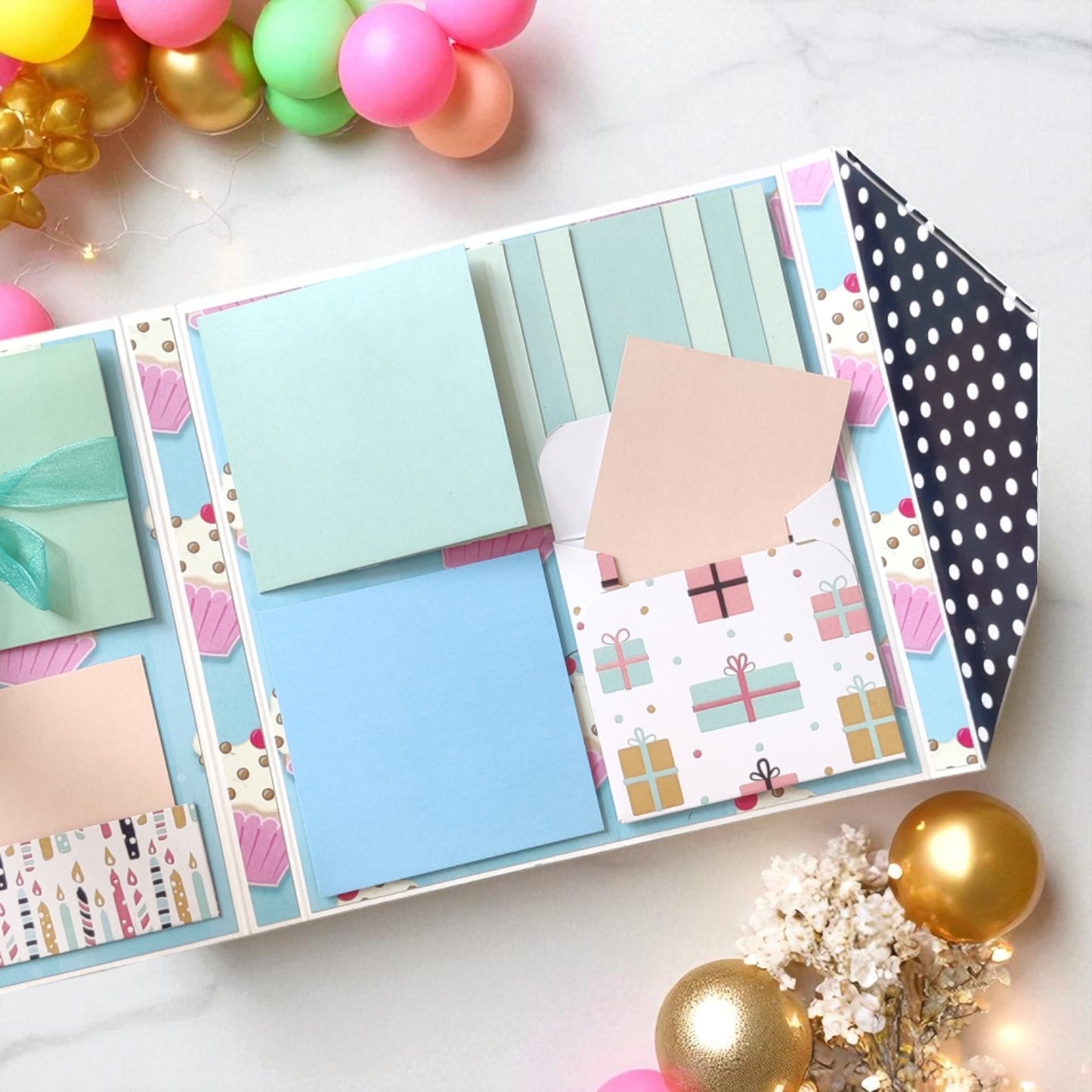 Personalized Birthday Envelope Scrapbook Card – Design 06