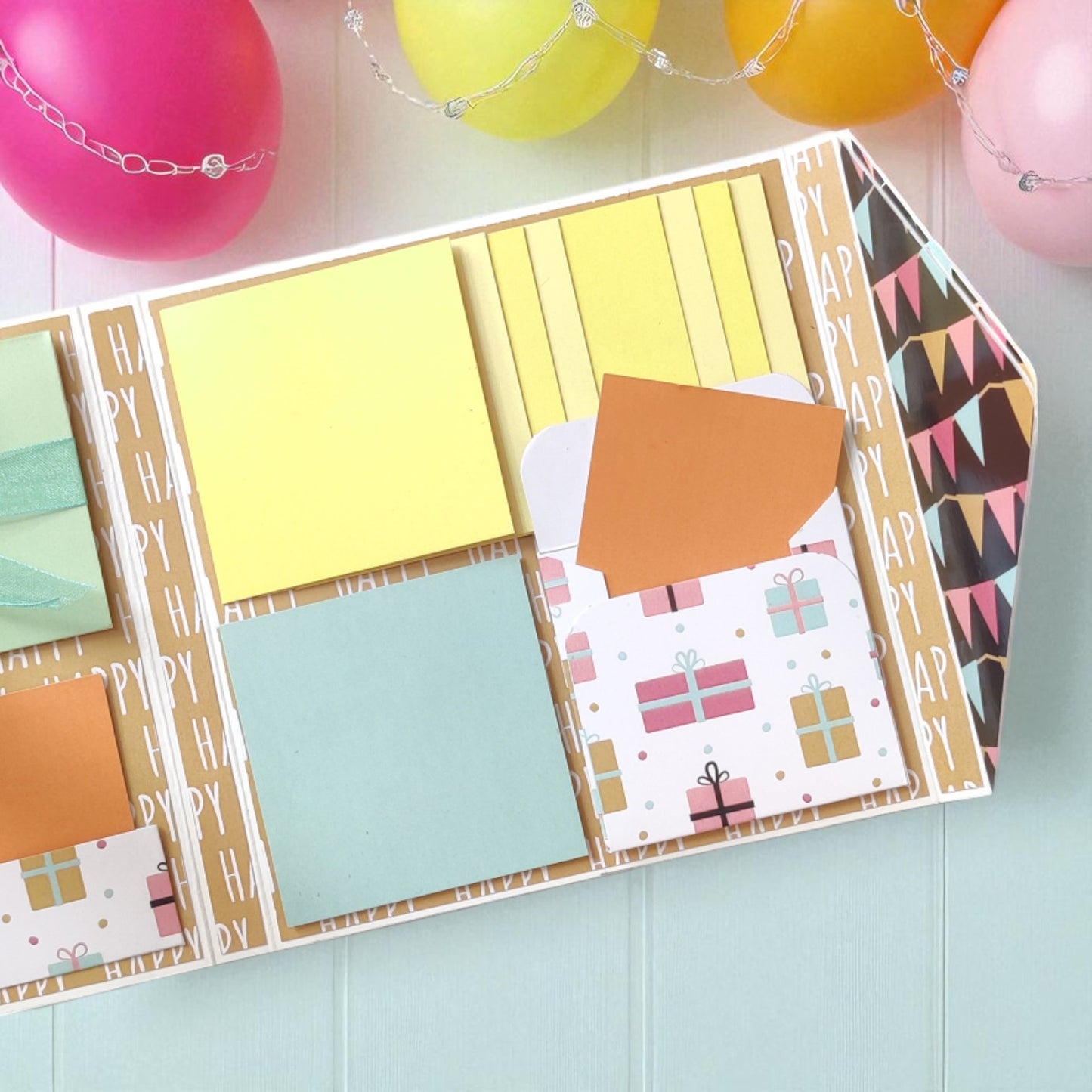 Personalized Birthday Envelope Scrapbook Card – Design 12