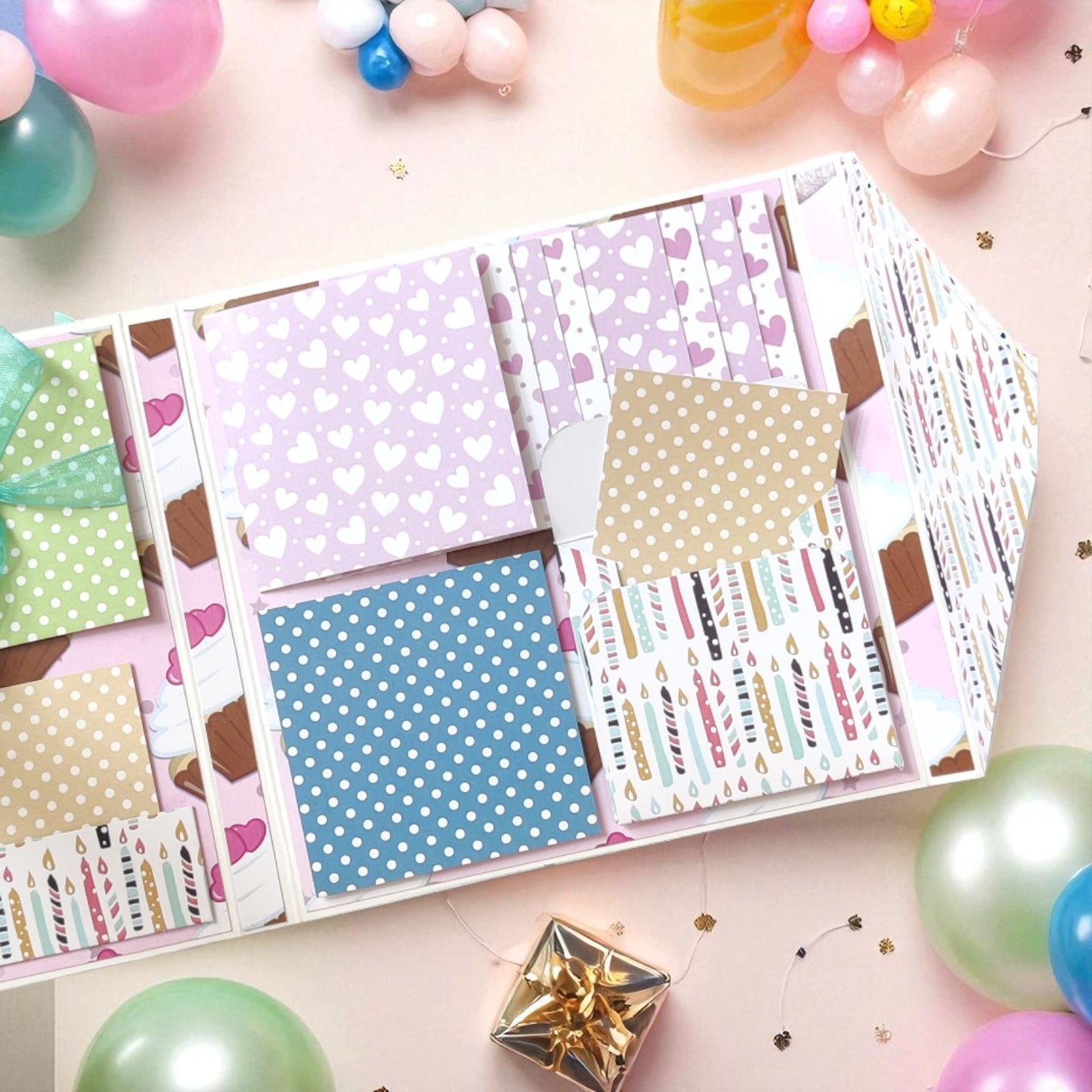 Personalized Birthday Envelope Scrapbook Card – Design 05
