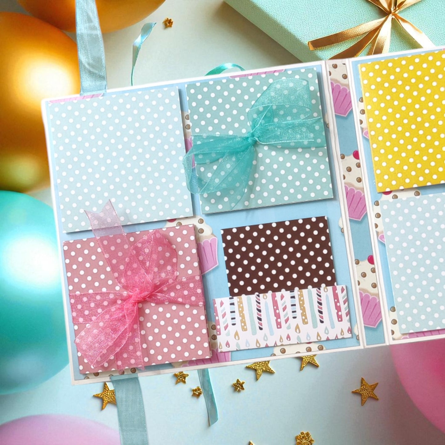Personalized Birthday Envelope Scrapbook Card – Design 11