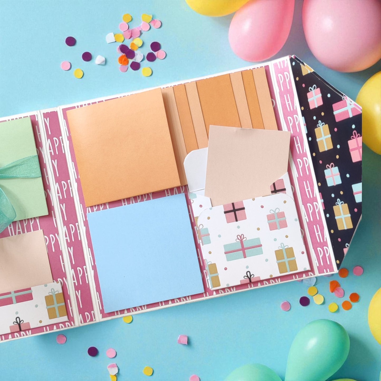 Personalized Birthday Envelope Scrapbook Card – Design 10