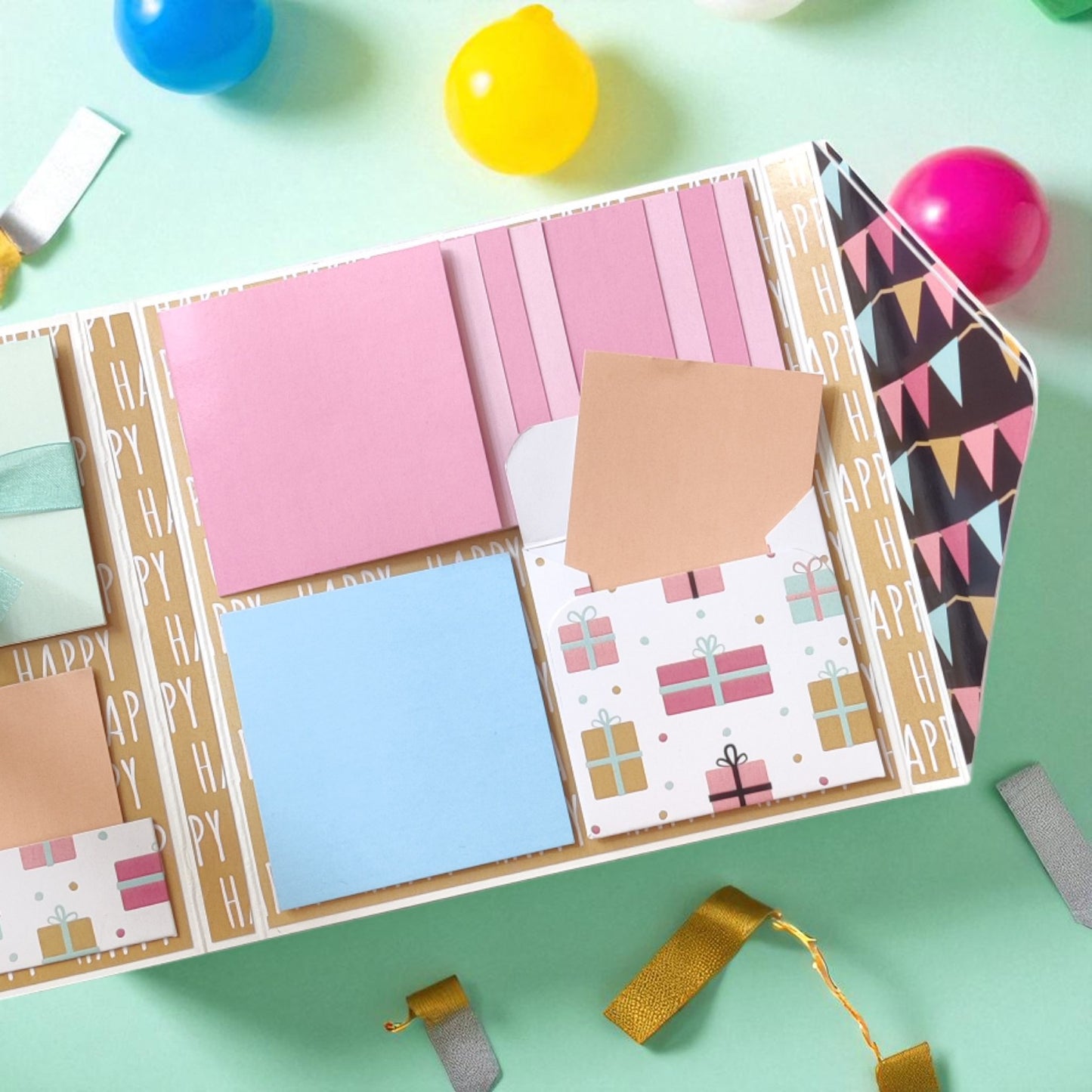 Personalized Birthday Envelope Scrapbook Card – Design 03