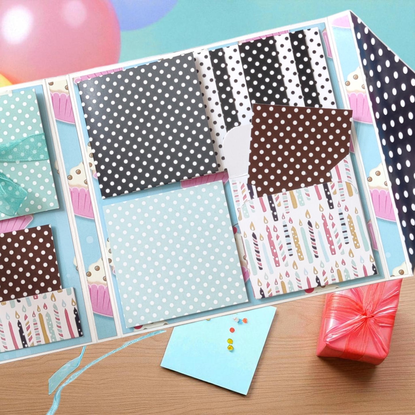 Personalized Birthday Envelope Scrapbook Card – Design 02