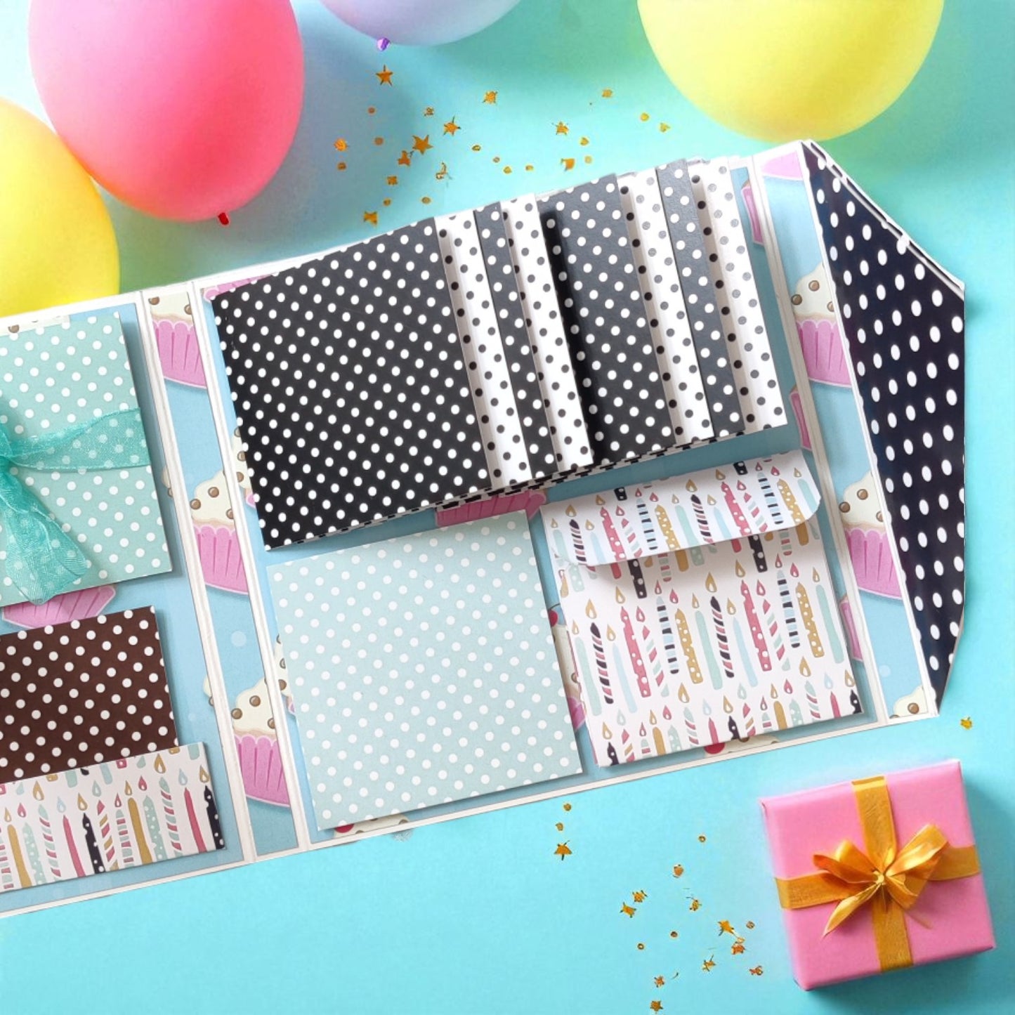 Personalized Birthday Envelope Scrapbook Card – Design 02