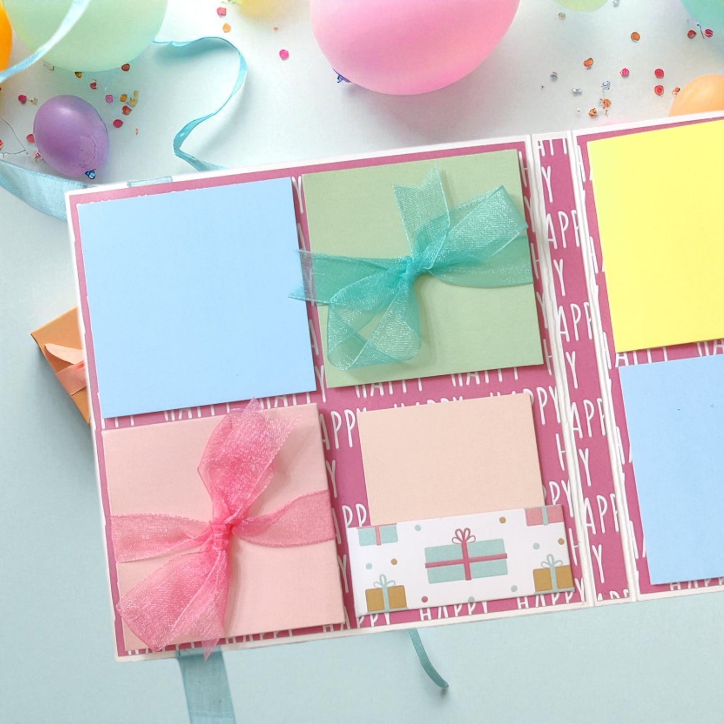 Personalized Birthday Envelope Scrapbook Card – Design 09