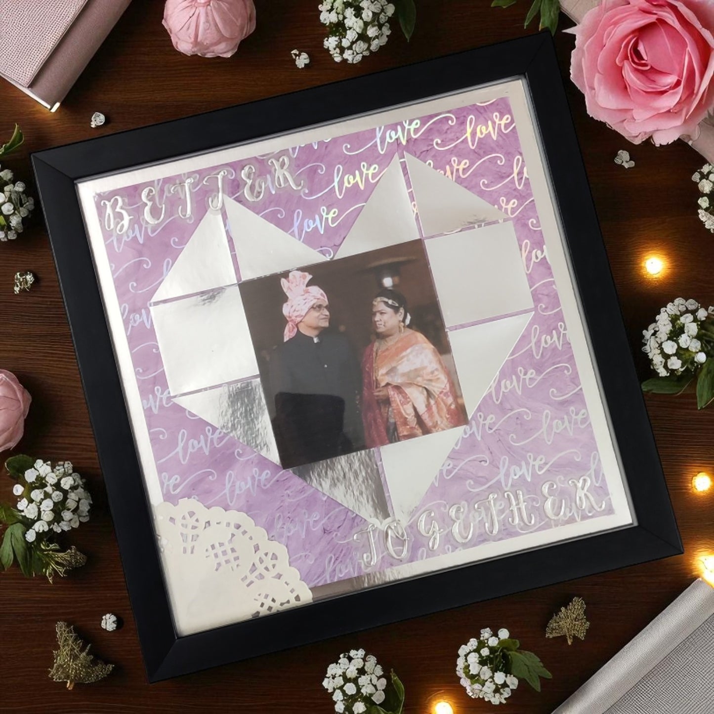 Better Together – Lavender & Silver Couple Photo Frame