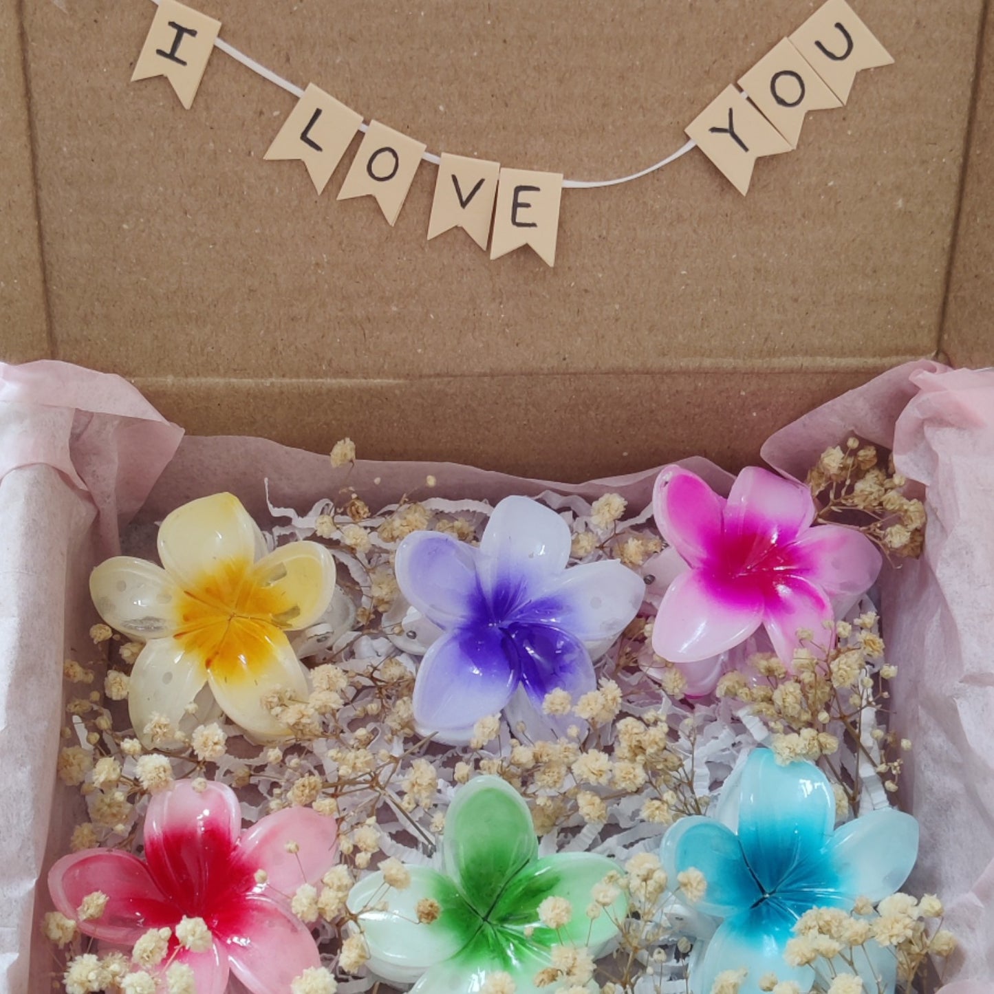 Garden of Joy – Floral Claw Clip Gift Hamper (Set of 6)