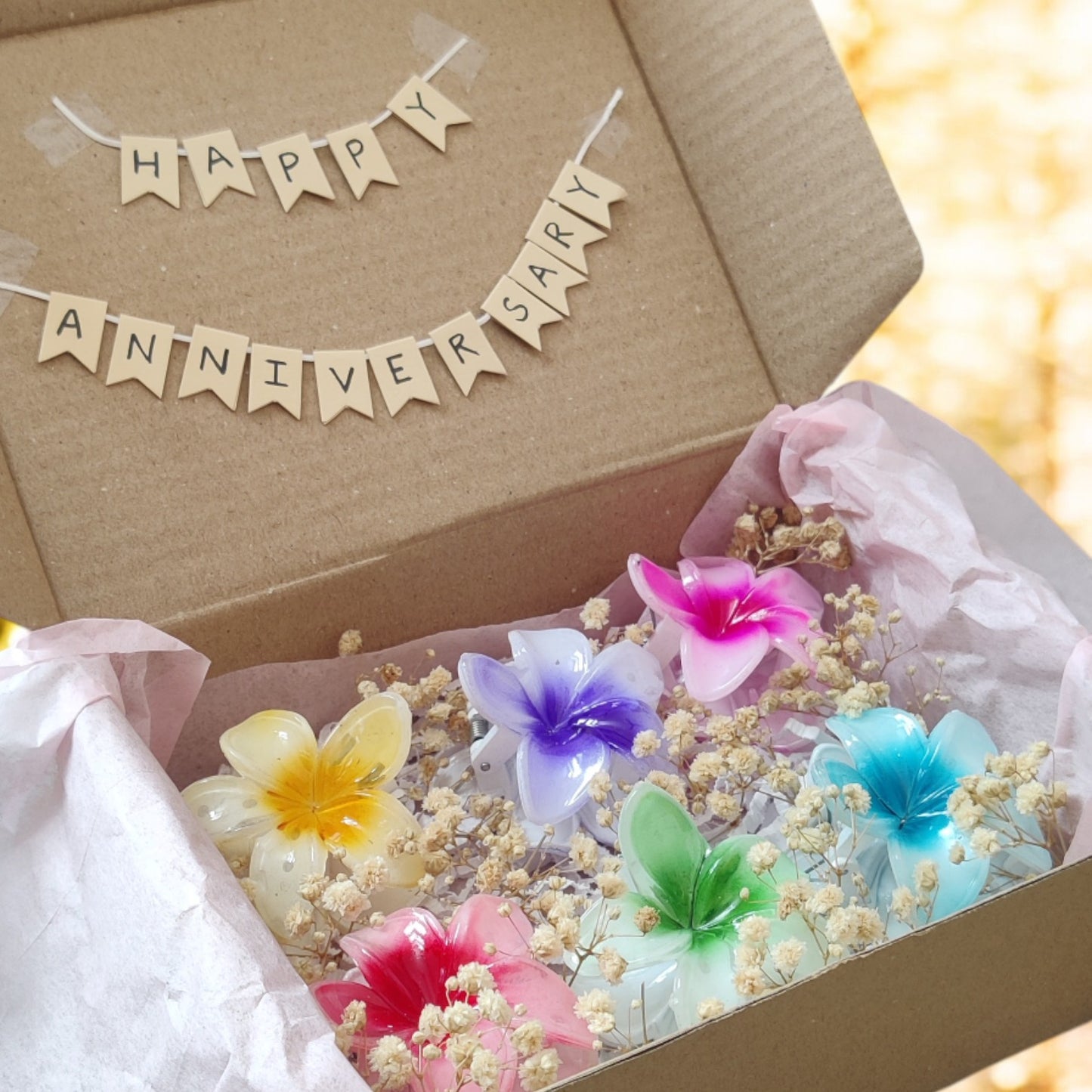 Garden of Joy – Floral Claw Clip Gift Hamper (Set of 6)