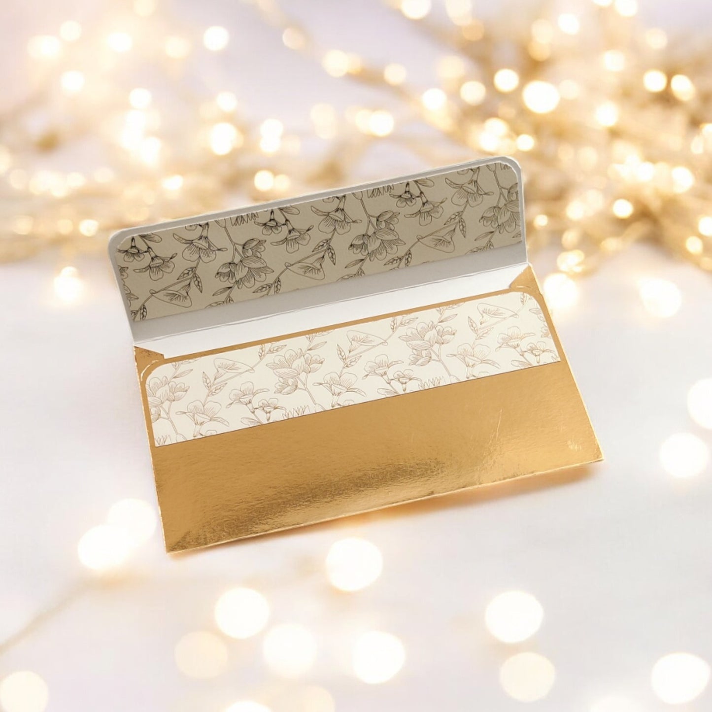 Floral Charm - Minimal Luxe Magnetic Shagun Envelopes (Pack of 5)