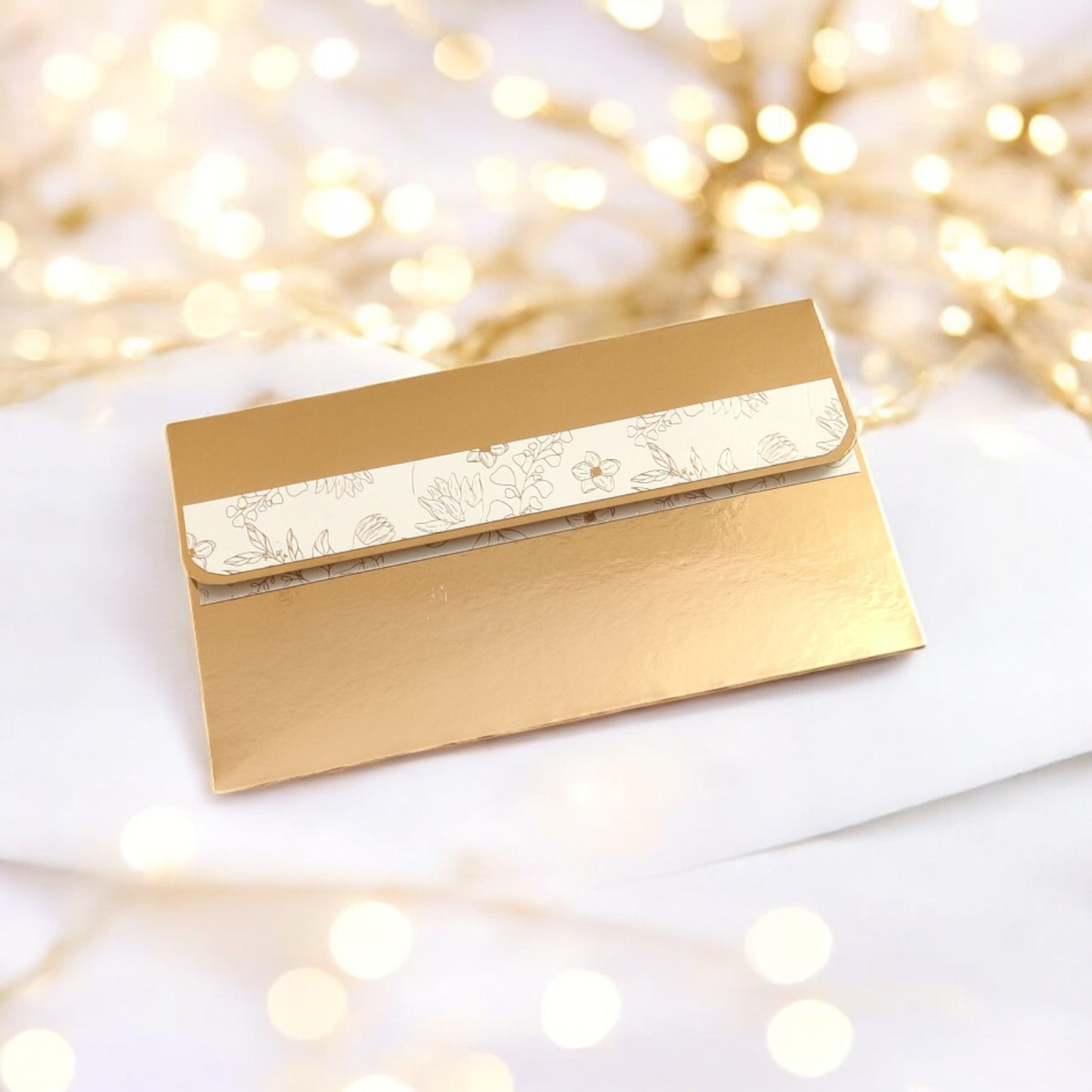 Whispering Petals - Minimal Luxe Magnetic Shagun Envelopes (Pack of 5)