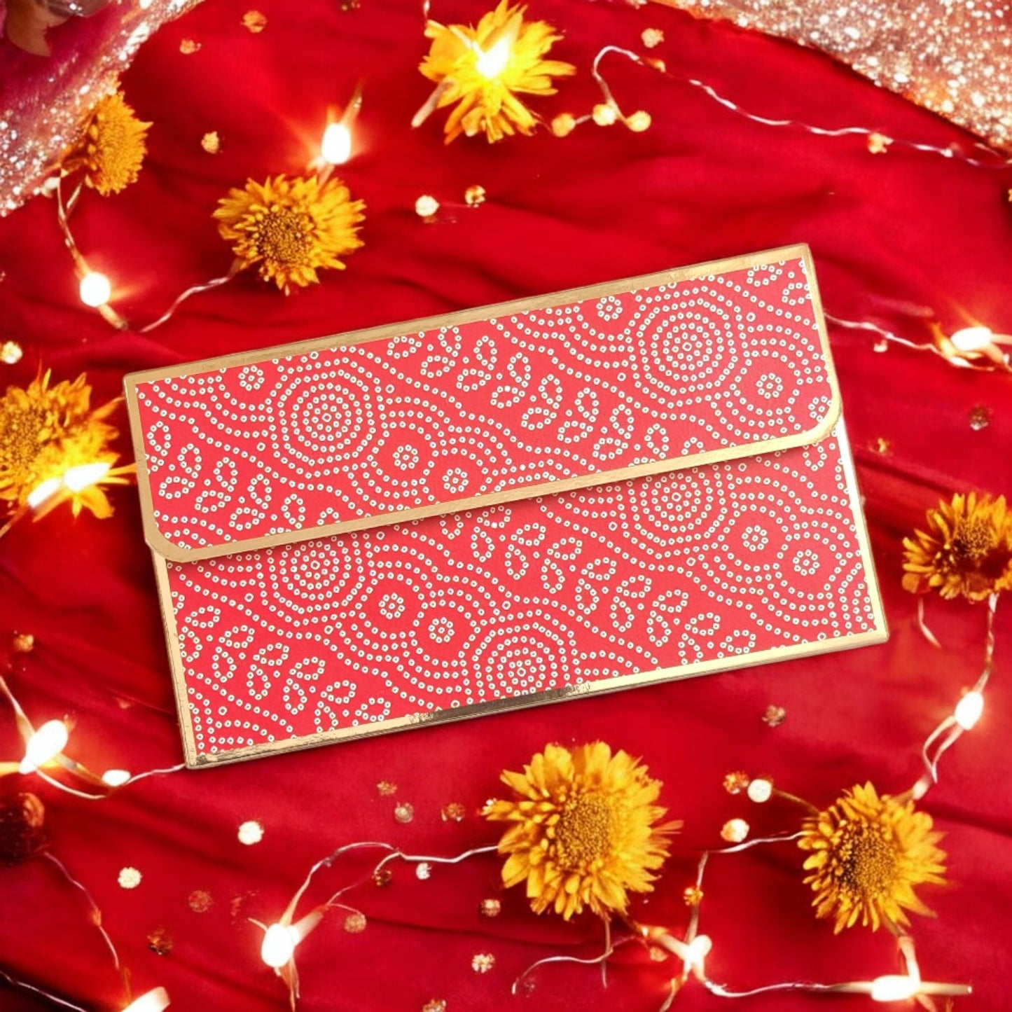 Regal Red- Classic Traditional Magnetic Shagun Envelope
