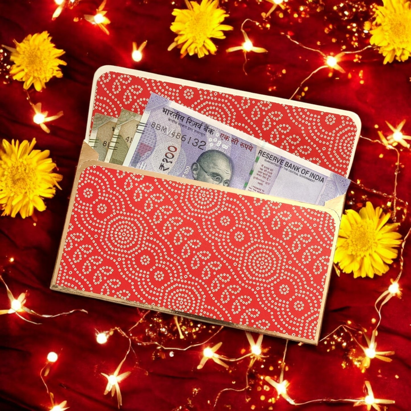 Regal Red- Classic Traditional Magnetic Shagun Envelope