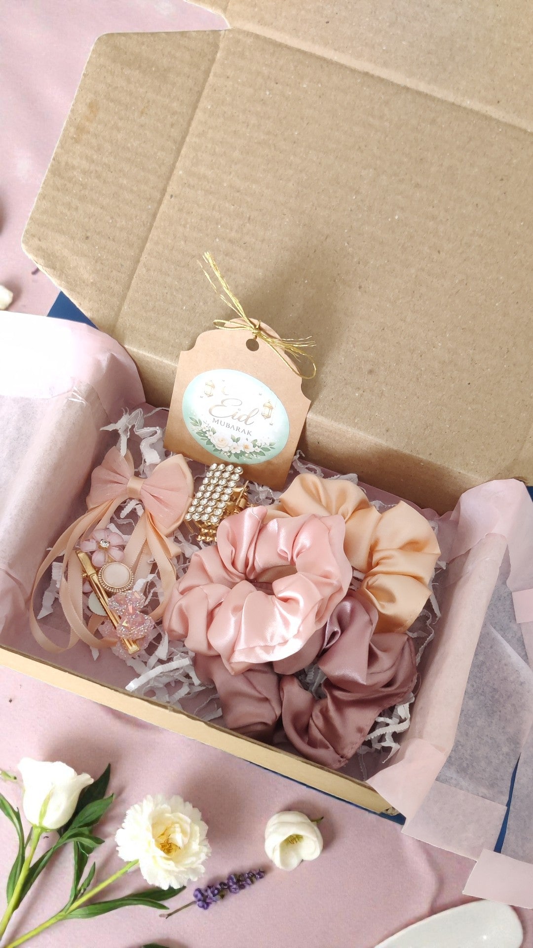 Peach Eid Hair Accessories Hamper