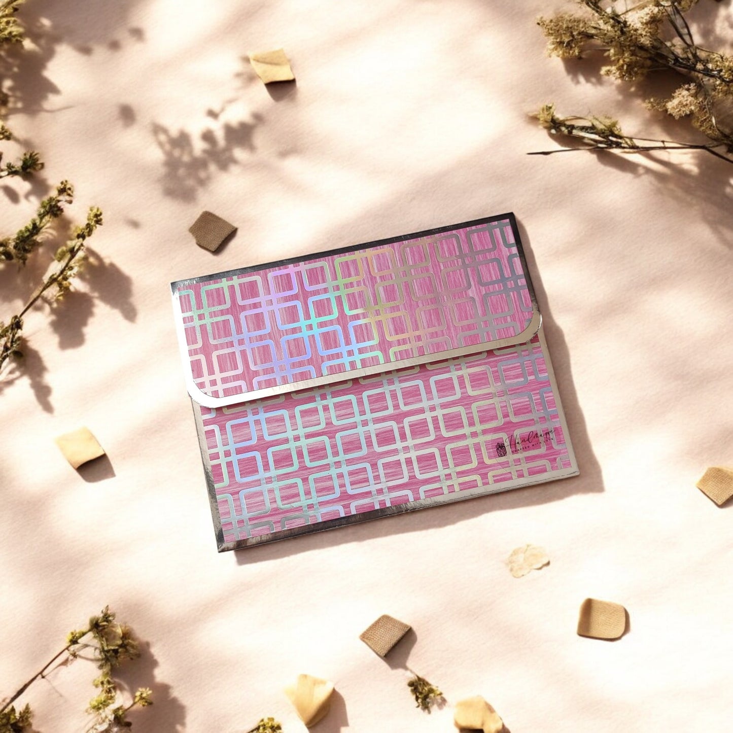 Iridescent Geo Charm- Petite Luxe Magnetic Shagun Envelope (Limited Edition)