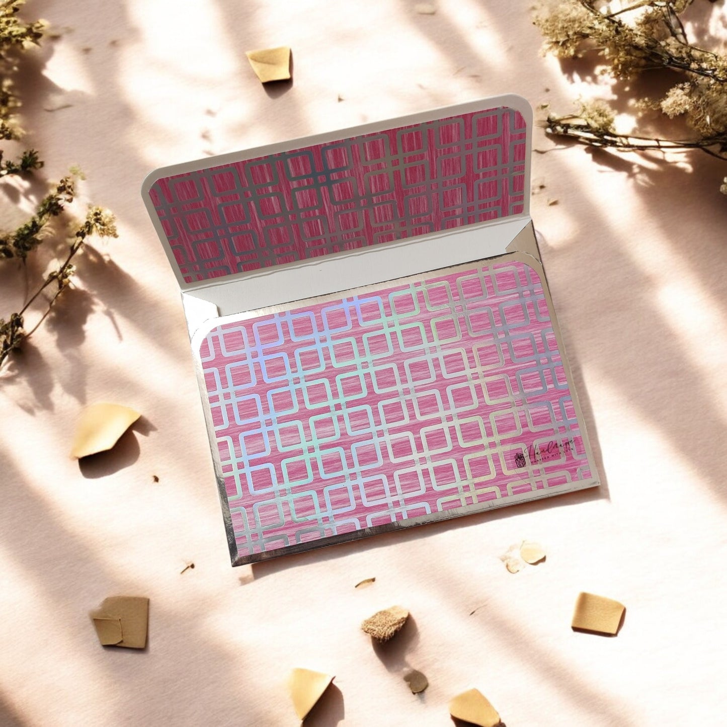 Iridescent Geo Charm- Petite Luxe Magnetic Shagun Envelope (Limited Edition)