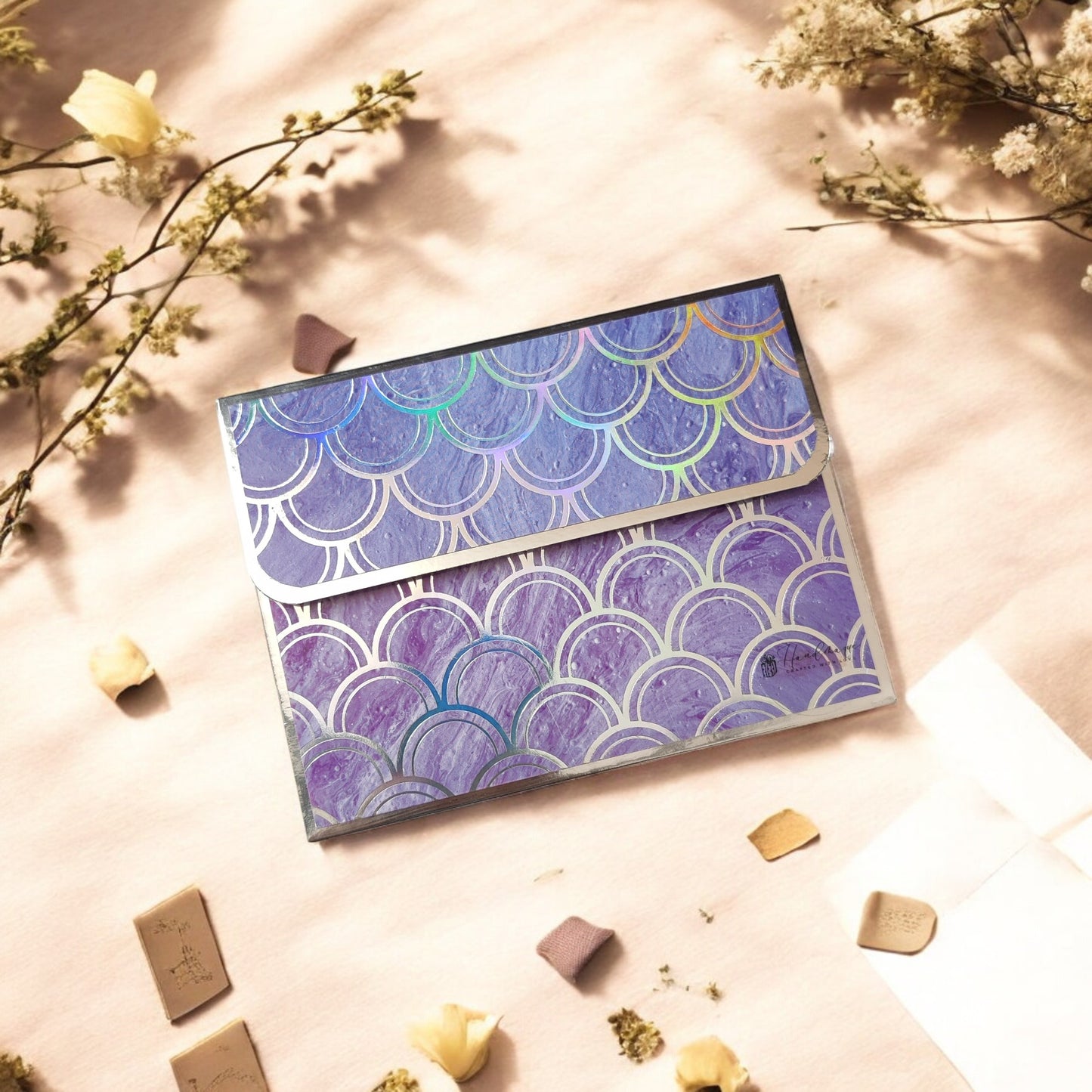 Ocean Hues- Petite Luxe Magnetic Shagun Envelope (Limited Edition)