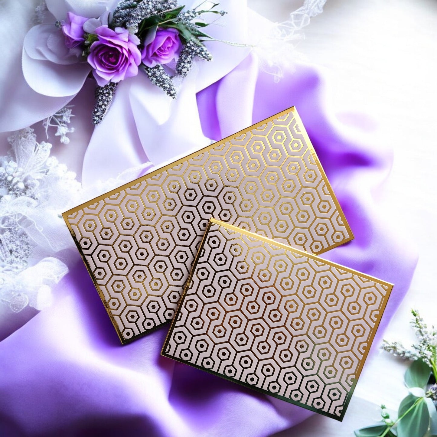 Opulent Hex- Luxe Duo Magnetic Shagun Envelope Set