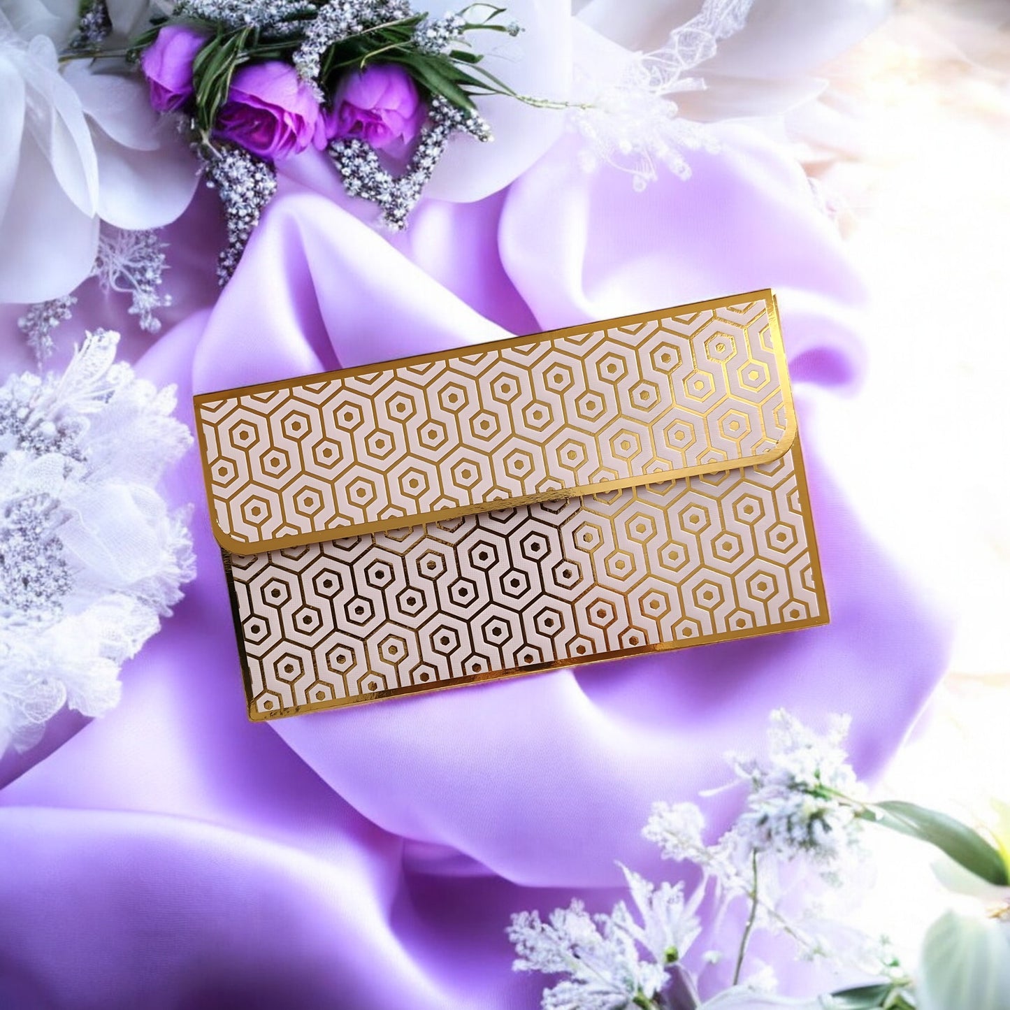 Opulent Hex- Classic Luxe Magnetic Shagun Envelope