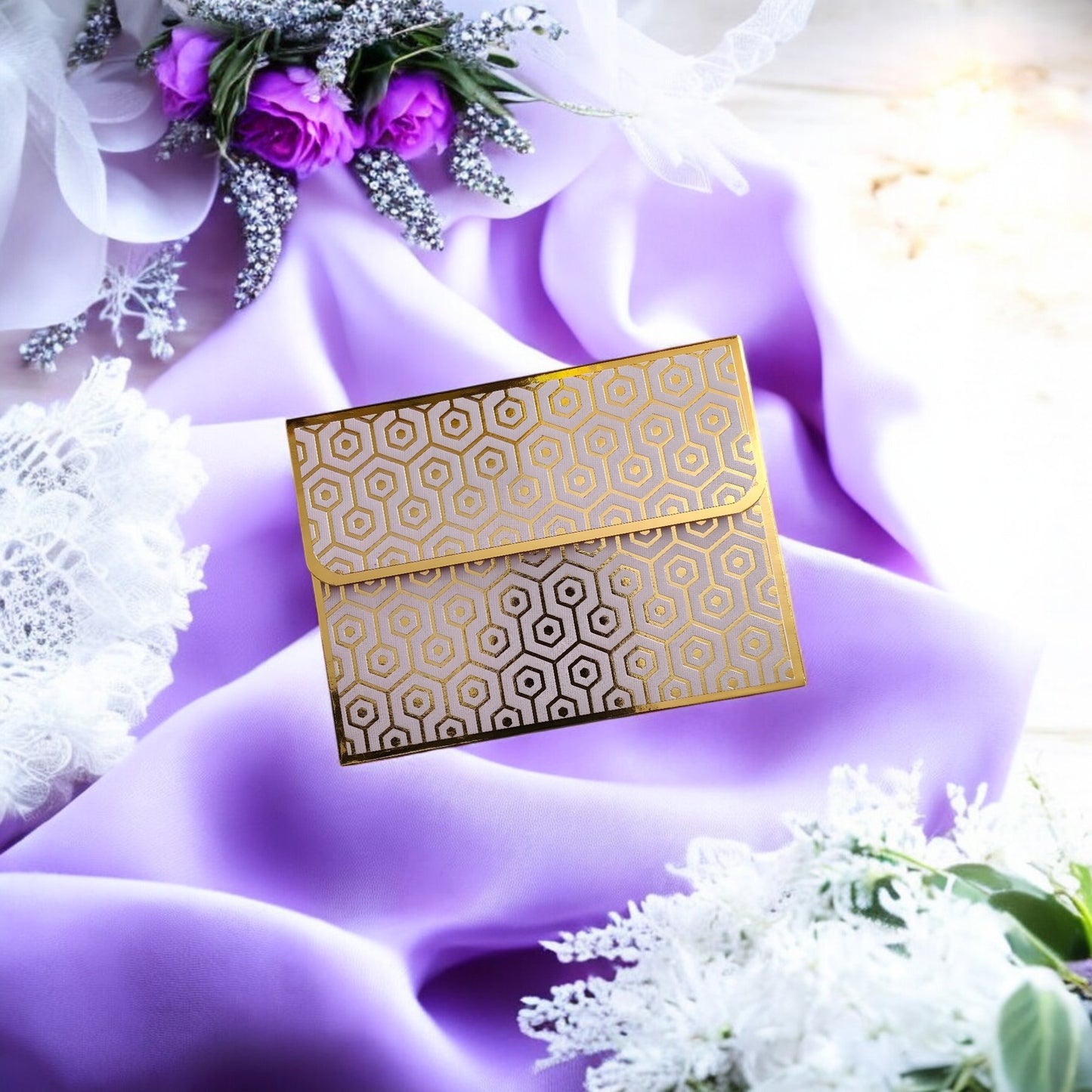Opulent Hex- Petite Luxe Magnetic Shagun Envelope
