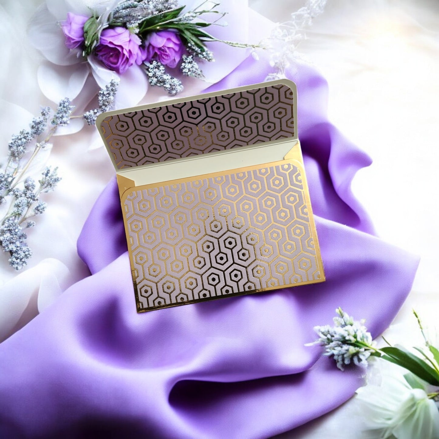 Opulent Hex- Petite Luxe Magnetic Shagun Envelope