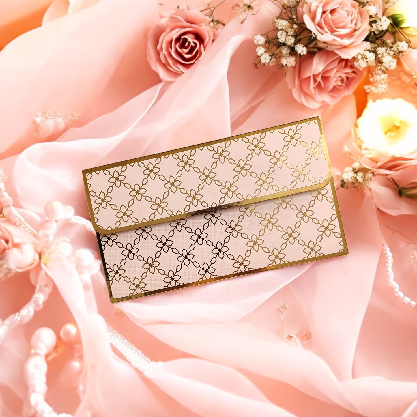 Regal Blush- Classic Luxe Magnetic Shagun Envelope