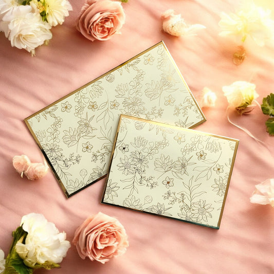 Whispering Petals- Luxe Duo Magnetic Shagun Envelope Set