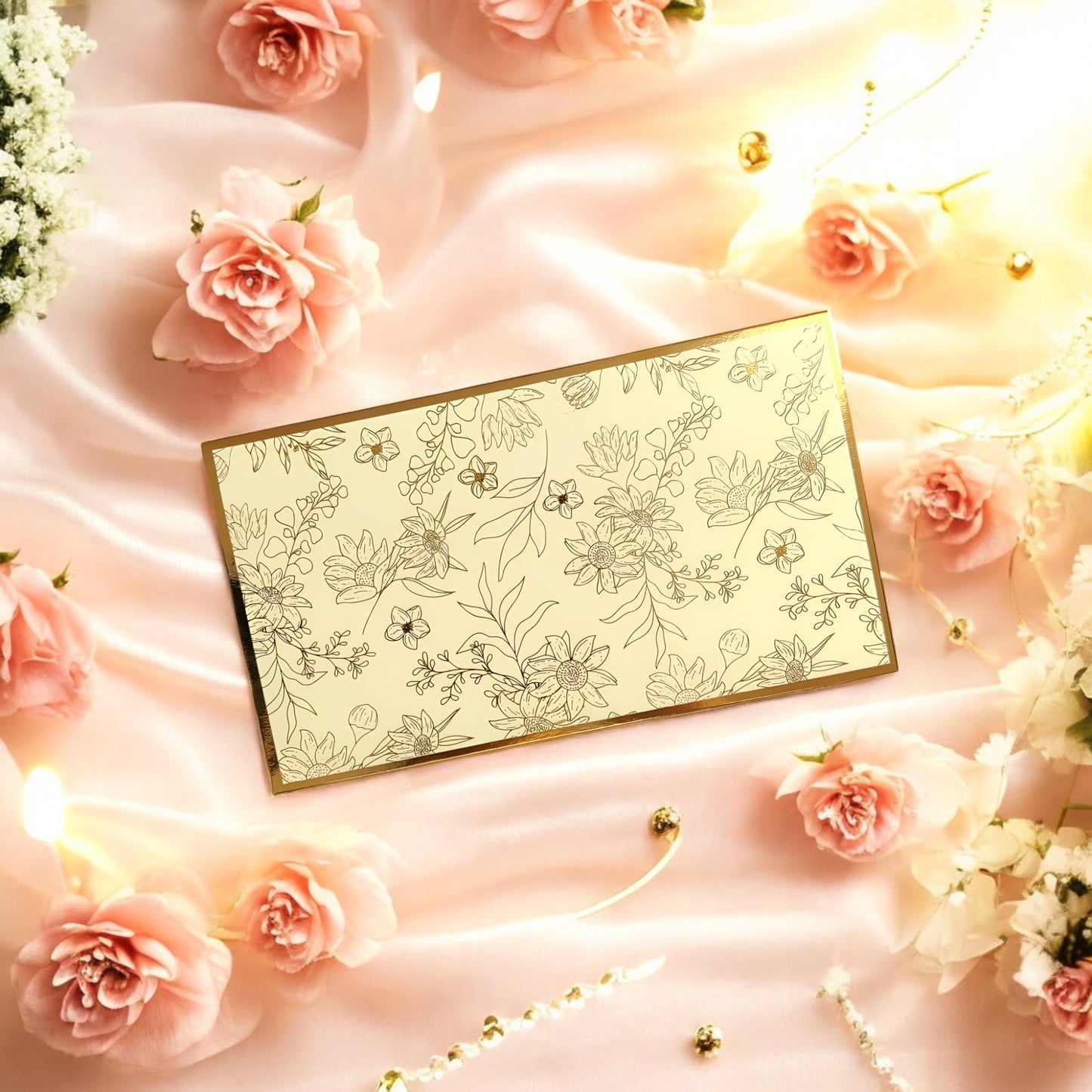 Whispering Petals- Classic Luxe Magnetic Shagun Envelope