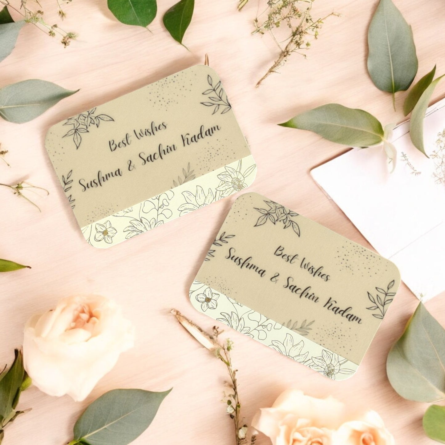Whispering Petals- Luxe Duo Magnetic Shagun Envelope Set