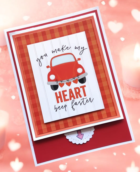 Waterfall Card (You make my heart beep faster)