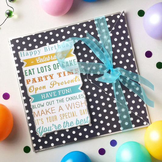 Personalized Birthday Envelope Scrapbook Card – Design 11