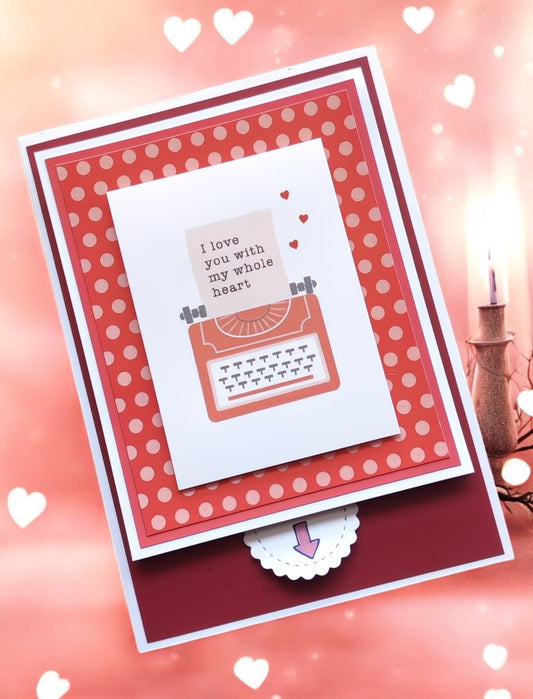 Waterfall Card (I love you with my whole heart)
