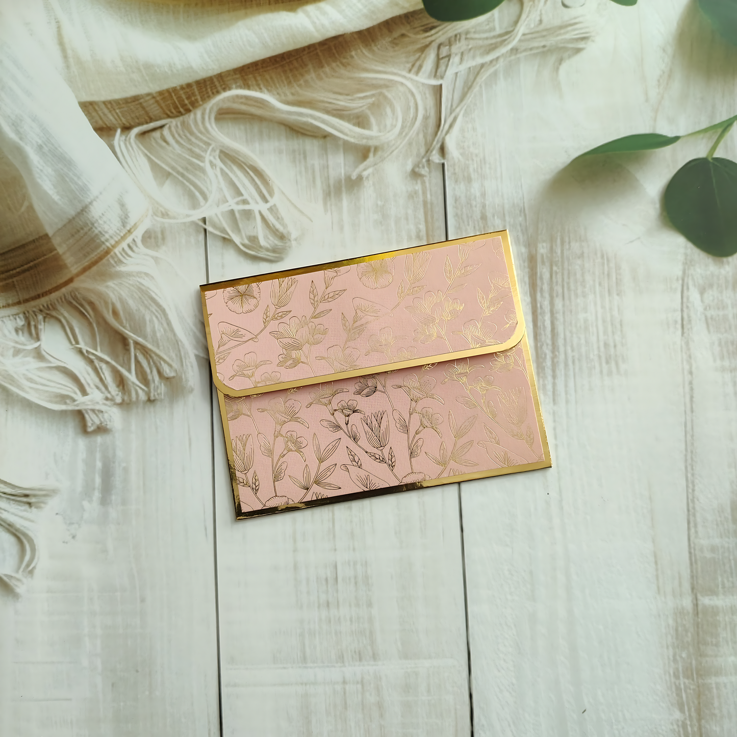 Blush Garden- Petite Luxe Magnetic Money Envelope